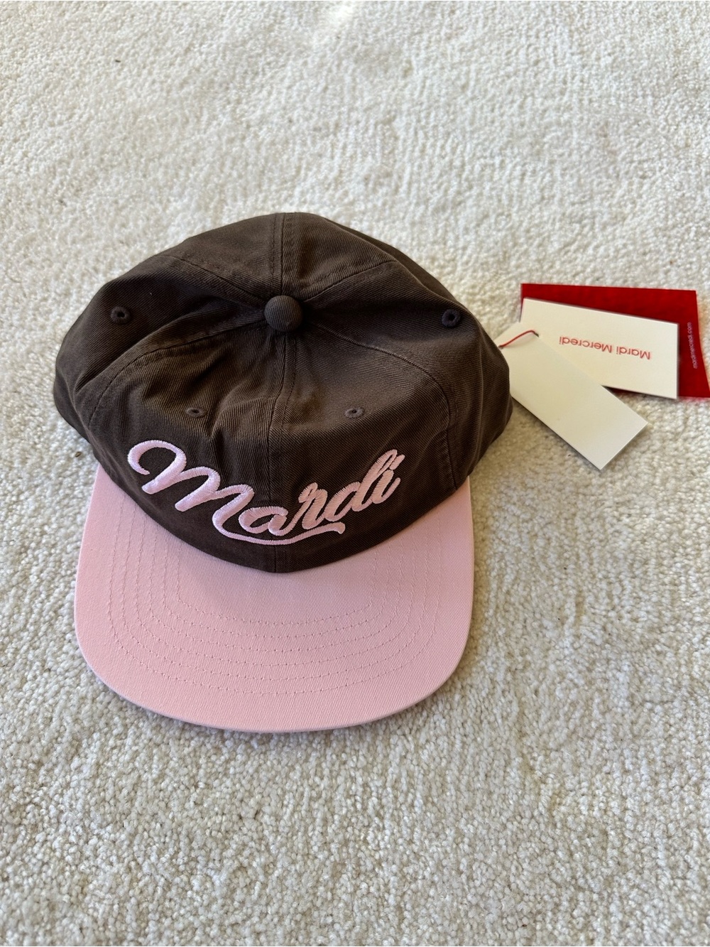 Mardi Two-Tone Baseball Cap - Brown & Pink